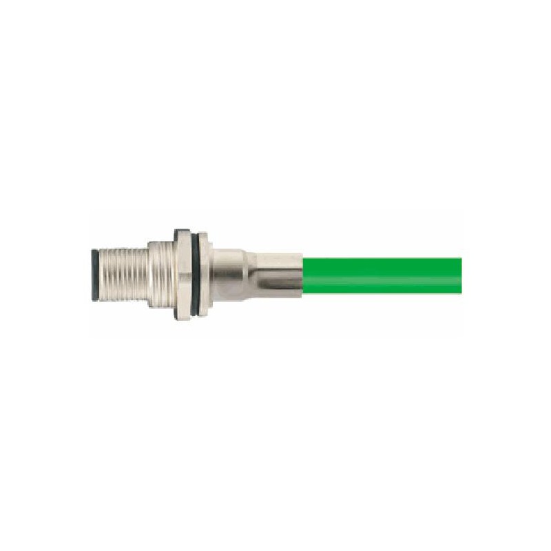 Connecteur mâle M12, 4 pol., codage D IP67, 4A, blindé